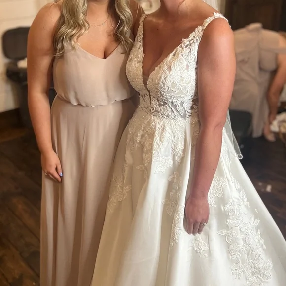 Bridesmaid Dress - Birdy Grey - Taupe - Size Large - Picture 6 of 8